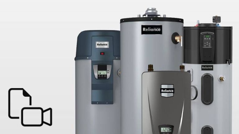 Water heaters - media/video icon