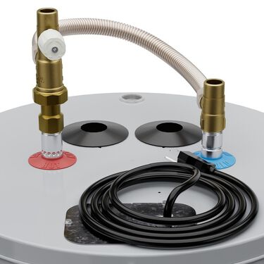 Smart Hybrid Split Heat Pump 47-Gallon Tall Water Heater Tank with Side T&P Valve