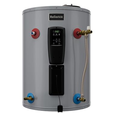 Smart Hybrid Electric Split Heat Pump 50-Gallon Tall Storage Tank with Top T&P Valve