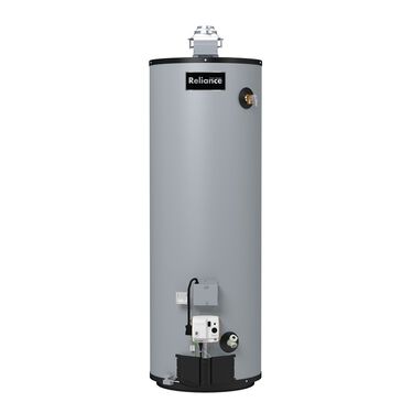 40-Gallon Tall Energy Efficient Flue Damper Natural Gas Water Heater - 6 Year Warranty