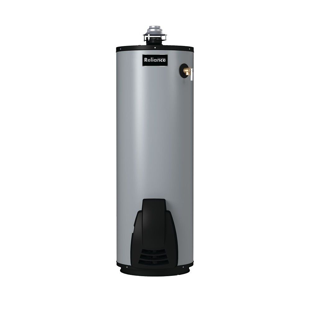 High-Efficiency Non-Condensing Flue Damper 40-Gallon Gas Water Heater