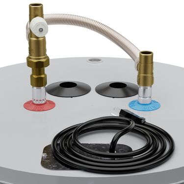 Smart Hybrid Electric Split Heat Pump 76-Gallon Tall Storage Tank with Side T&P Valve