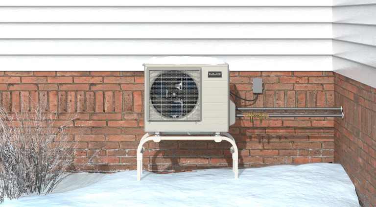 heat pump installed outside